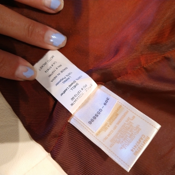 True Religion Off White Leather Moto Jacket - Picture 11 of 16